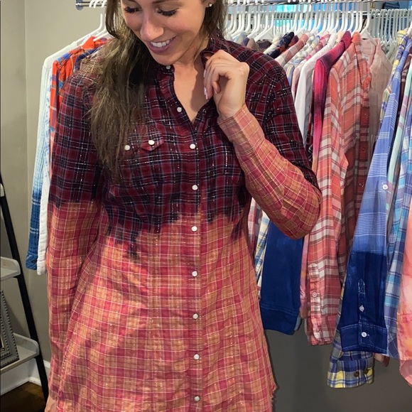 *CUSTOM DYED BUTTON DOWN - Picture 2 of 8